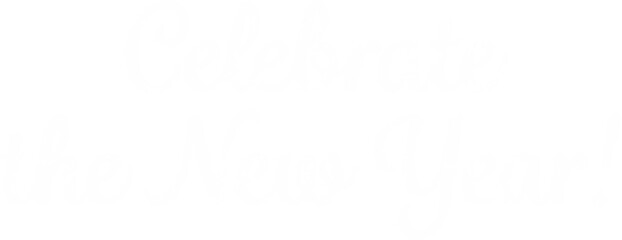 Digital png text of celebrate new year on transparent background