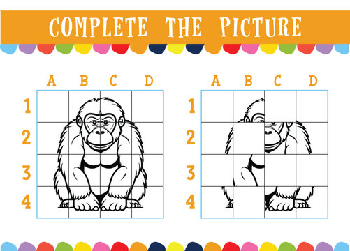 Education game for children complete the picture 
