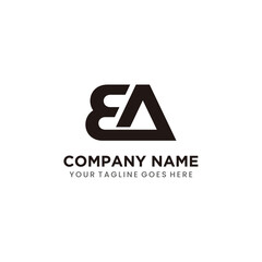 Initial logo design letter EA simple concept vector template eps