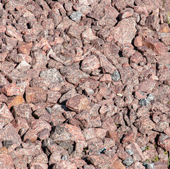 Rocky stones with iron rock as background
