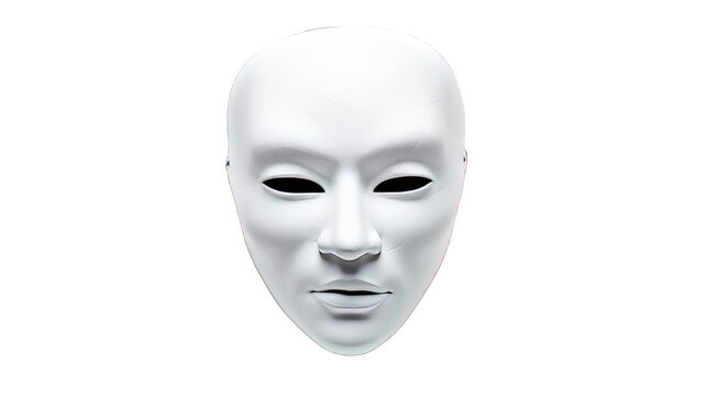 white mask isolated on white