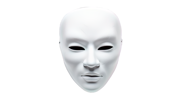 white mask isolated on white