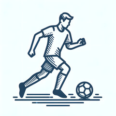 icon of football player dribbling the ball