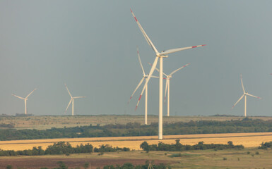 Wind power plants in nature. Technologies