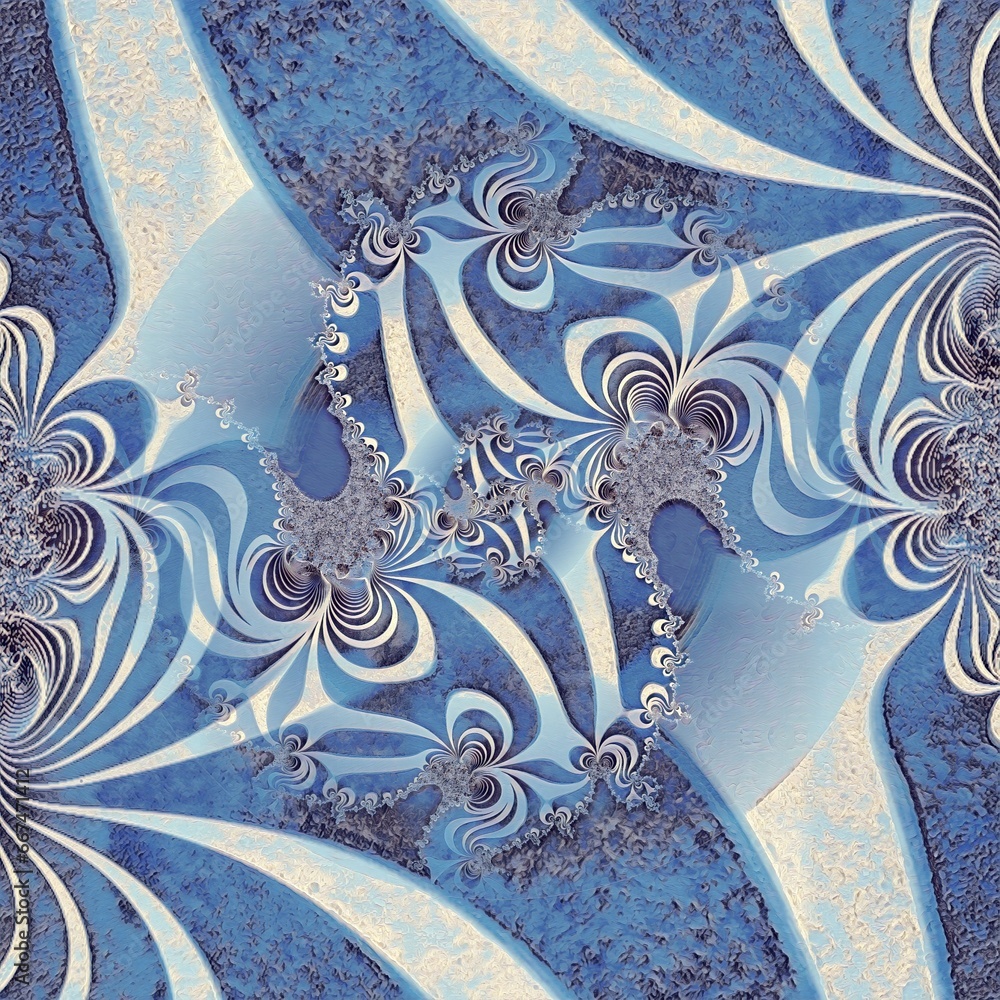 Aufkleber blue grey ice frozen cold patterns in spiraling pattern and design