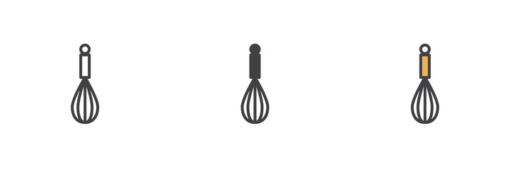 Egg beater different style icon set