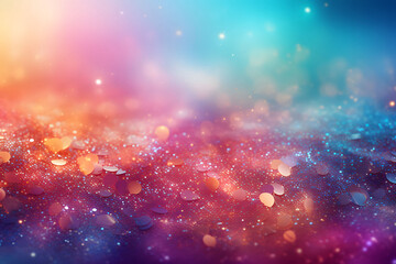 Naklejka premium Colorful multicolor gradient sequin luxury abstract background, shiny sequin background