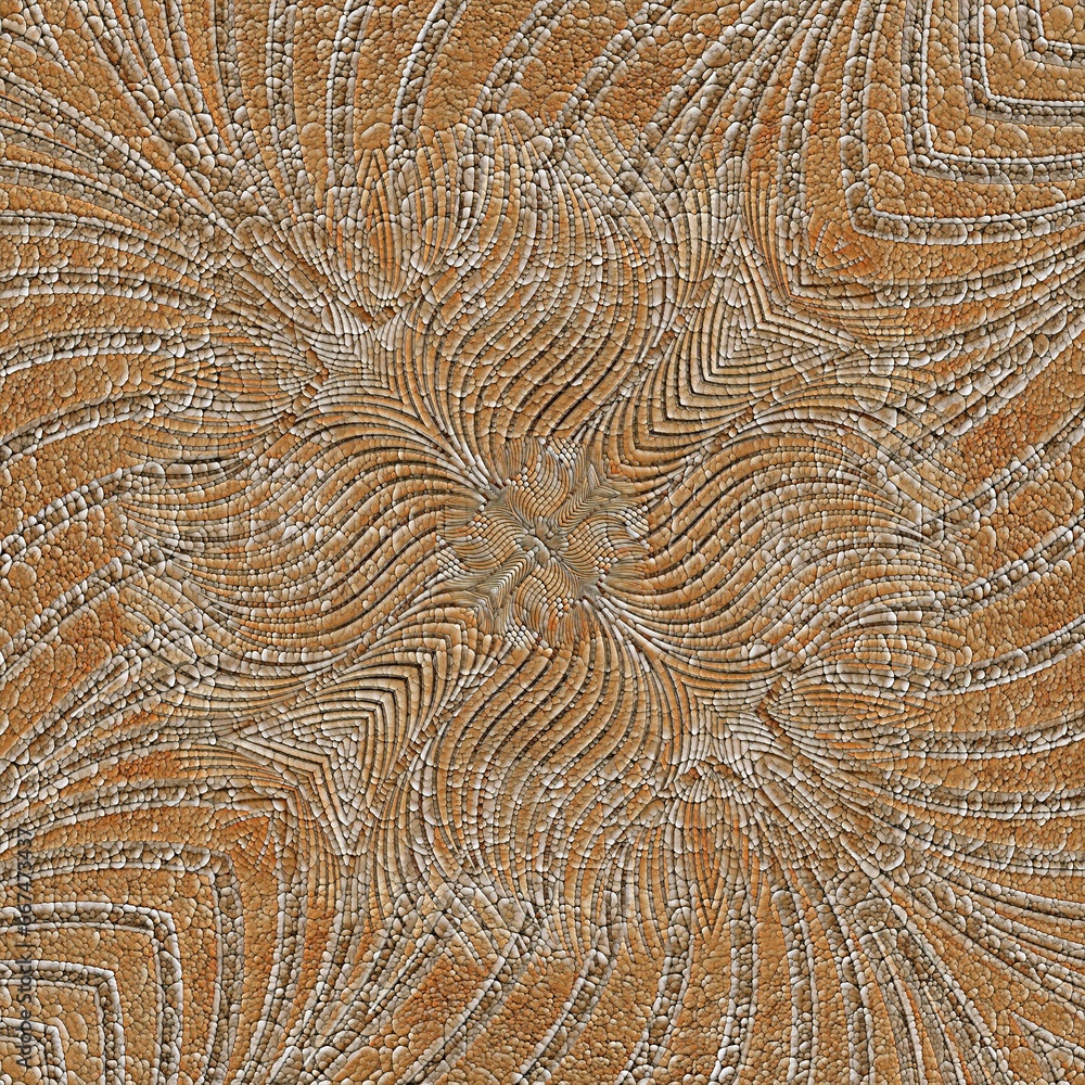 Poster complex intricate pebble pattern beige and brown background