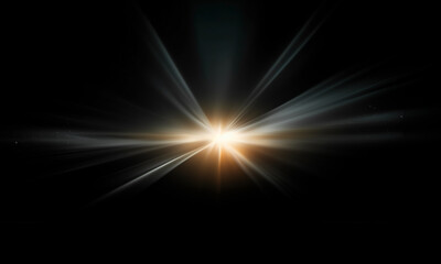 Beautiful light flares. Glowing streaks on dark background
