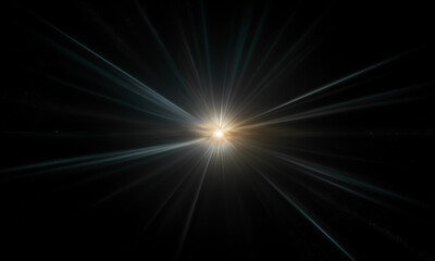 Beautiful light flares. Glowing streaks on dark background