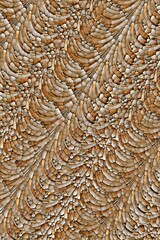complex intricate pebble pattern beige and brown background