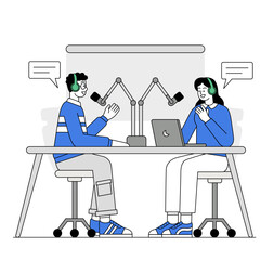 podcast interview illustration