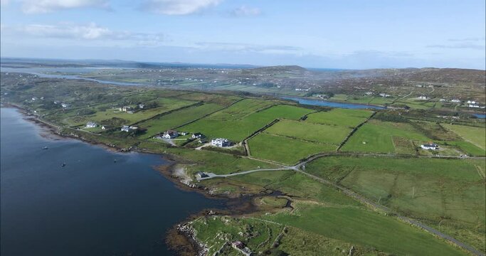 Breathtaking Landscape near Kenmare, County Kerry, Ireland - Aerial Drone View