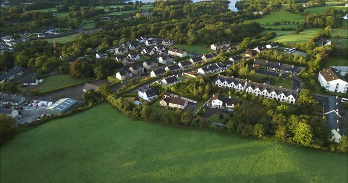 Houses and Real Estate in Beautiful Kenmare Residential Town, County Kerry, Ireland - Aerial