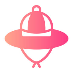 explorer hat gradient icon