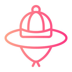 explorer hat gradient icon