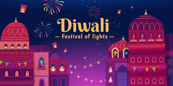Diwali Festival celebration in Town