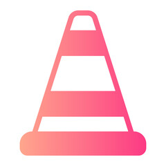 traffic cone gradient icon