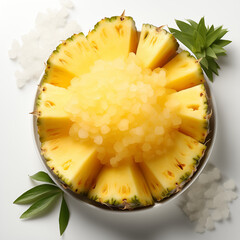 pineapple with slices of pineapple