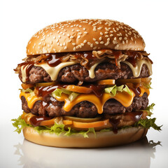 hamburger on a white background