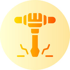 Fototapeta premium jackhammer gradient icon