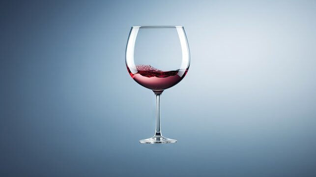  a glass of wine with a red liquid in the middle of it.  generative ai
