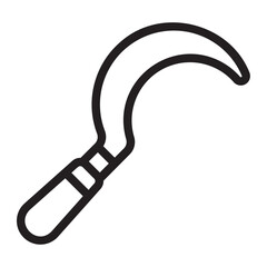 Sickle line icon