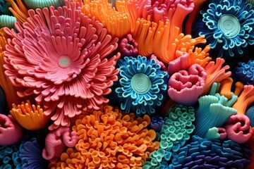 Colorful corals background