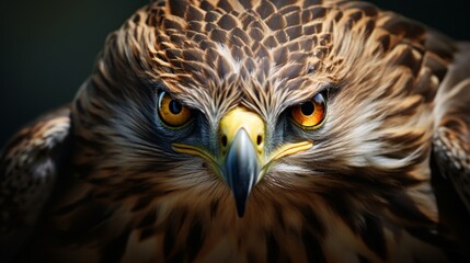 A close-up of a bird of prey, its talons sharp and eyes focused intently on its target.