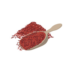logo illustration of red rice or red yeast rice or Beras merah