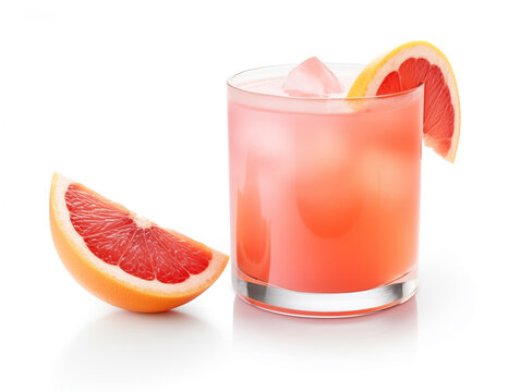 Refreshing grapefruit ade made with fresh grapefruit. red colored fruit juice. Generative AI
