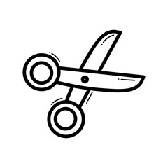 Scissors line icon, concept illustration, outline symbol, vector sign, linear symbol.