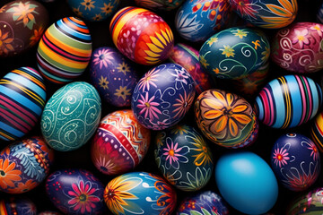 Fototapeta na wymiar colorful eggs