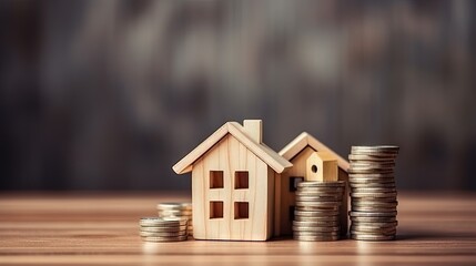 Insurance coverage for investments homes and life Sign on wooden cubes concept Space to copy