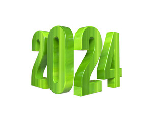 3D 2024 for Happy New Year, 2024 3D rendering for Festival poster, banner design.