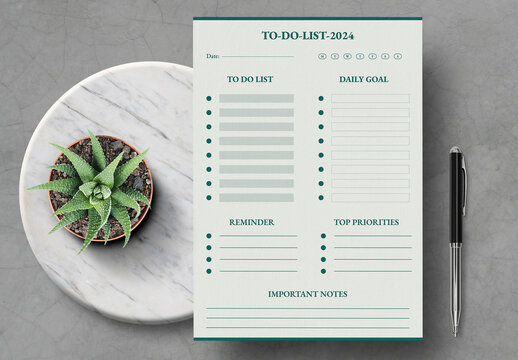 To Do List Planner Design Template