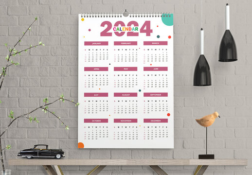 Circle Calendar Design Layout