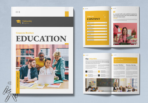 Education Brochure Template Layout