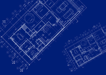 Floor plan designed building on the drawing.
