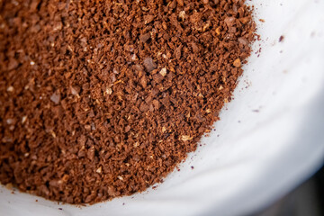 brewing coffee with the v60 method 
