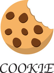 Cookie cartoon vector. logo design.