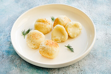 mozzarella balls on the plate