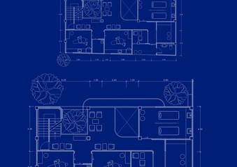 Floor plan designed building on the drawing.