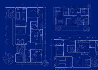 Floor plan designed building on the drawing.