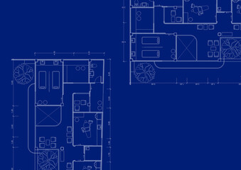 Floor plan designed building on the drawing.