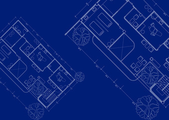 Floor plan designed building on the drawing.