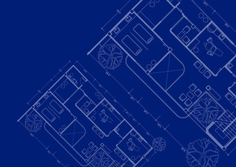 Floor plan designed building on the drawing.