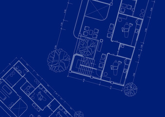 Floor plan designed building on the drawing.