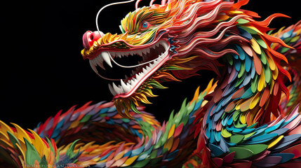 Obraz na płótnie Canvas Chinese Happy New Year 2024. Year of Dragon.