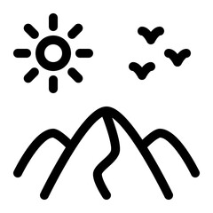 mountain line icon